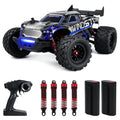 WOWEHICLE 1:14 RC Cars, 40+ KM/H Fast RC Monster Truck Remote Control Car with Metal Drivetrain, 4WD All-Terrain, 2 Batteries, RC Toy Car Gift for Kids, Teens & Adults