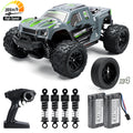 WOWEHICLE RC Cars for Adults, 1:18 Fast Remote Control Car, 36KM/H High-Speed RC Truck 4WD w/ Gyro Stabilization, Monster Truck Toy Gift for Kids Boys, 2 Batteries & Spare Drift Tires